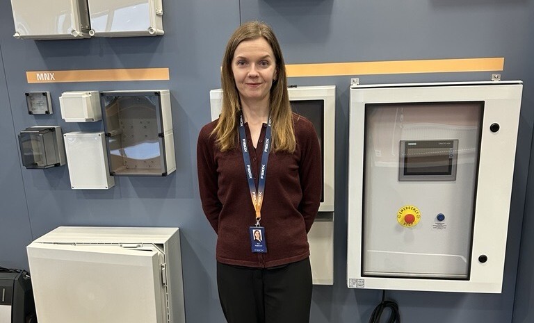 Mari Haapasaari at Fibox office