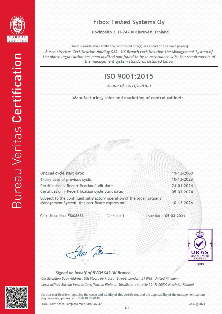 fibox sertifikaatti 2024