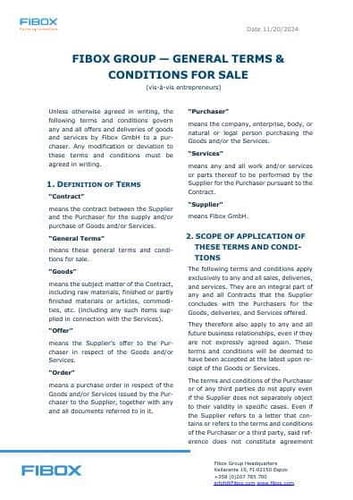 featured image for post: AGB – General Terms (EN)