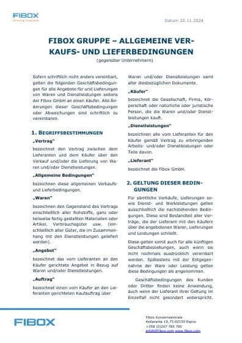 featured image for post: Allgemeine Verkaufs- und Lieferbedingungen