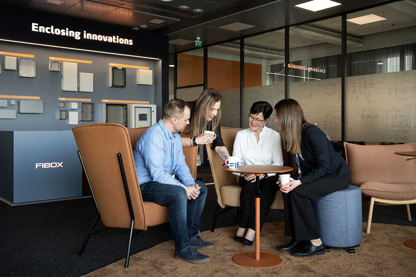 People working at Fibox Headquarters