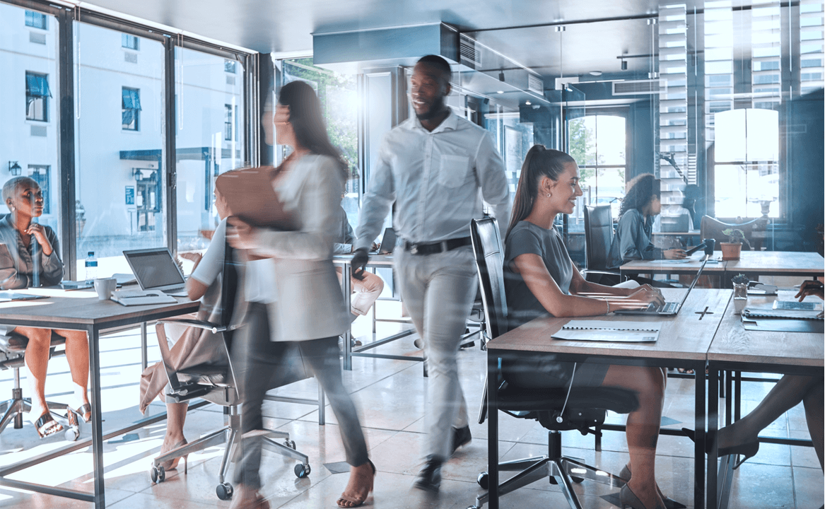 Office workers in office