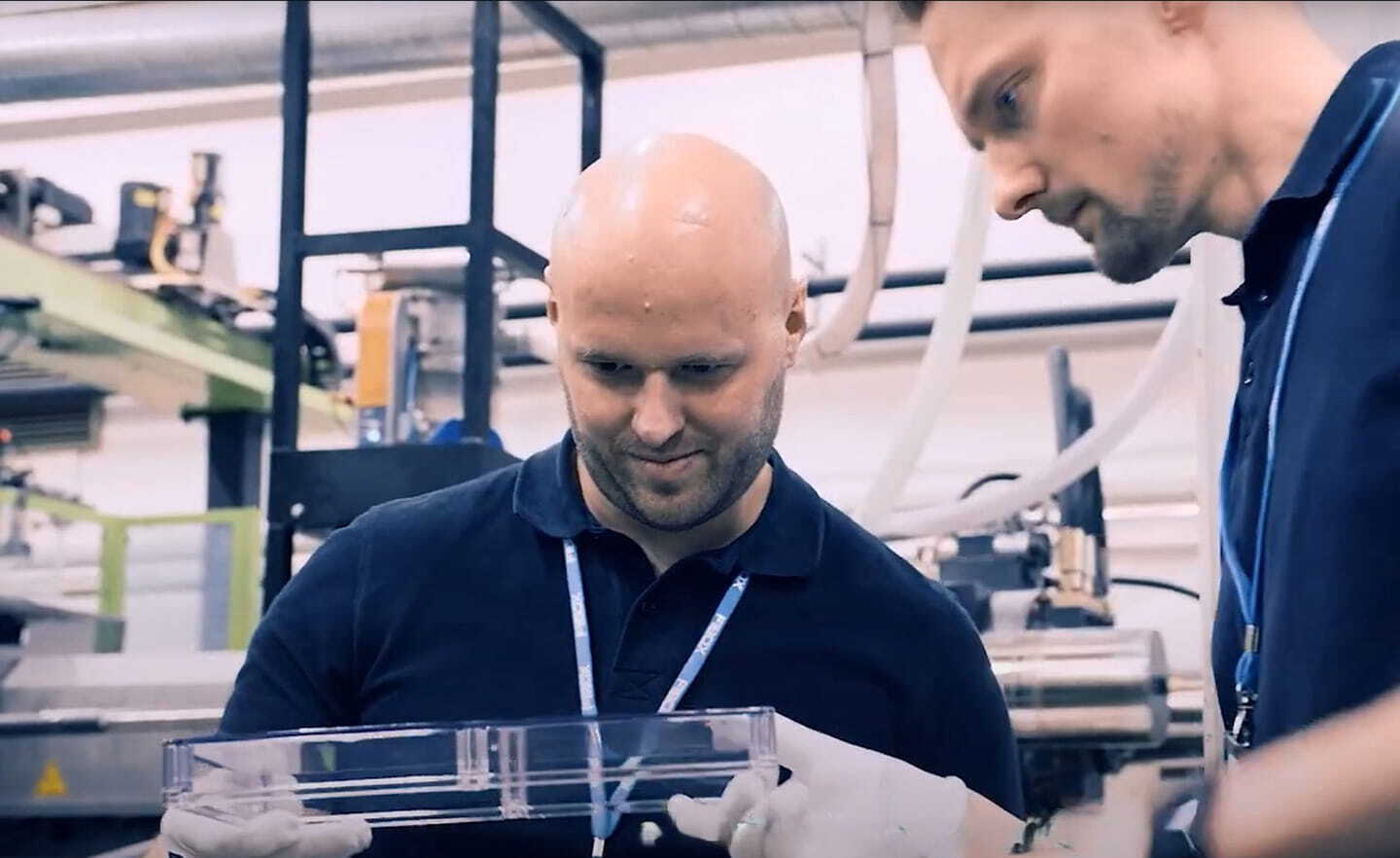 Fibox people checking the quality of injection molding product