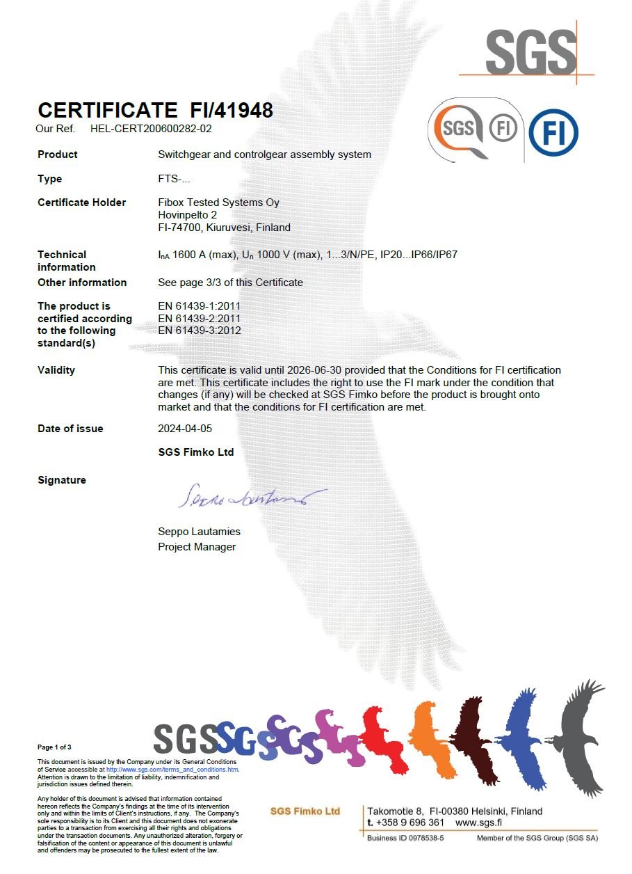 Certificate FI41948
