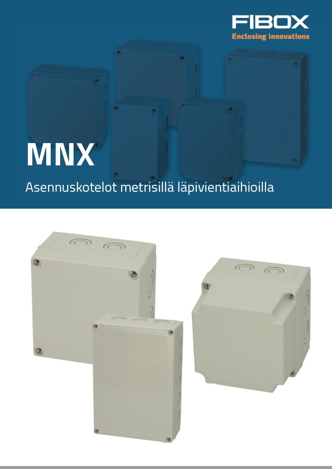 MNX Asennuskotelot metrisillä läpivientiaihioilla
